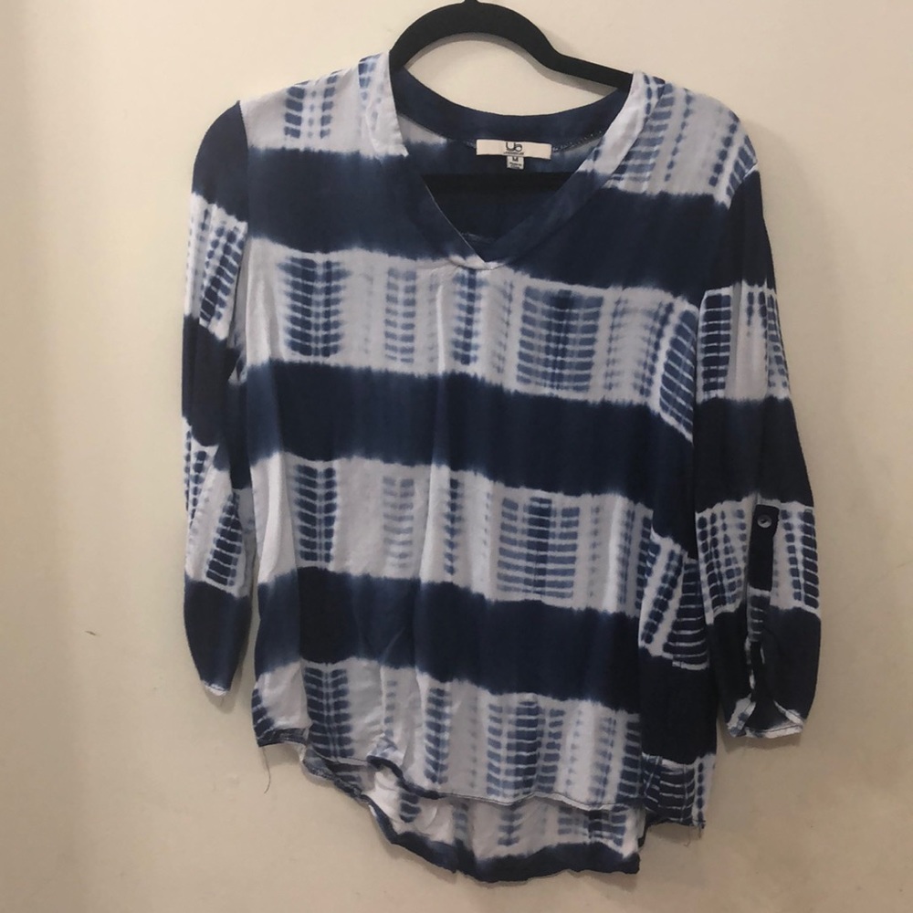 Long sleeve tye dye blouse